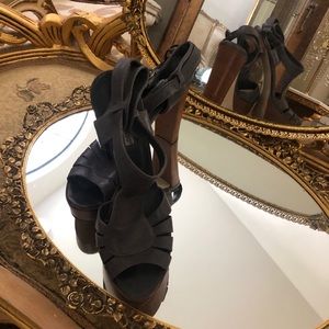 Auth Charles David Heels Platforms Sandals Toe 8